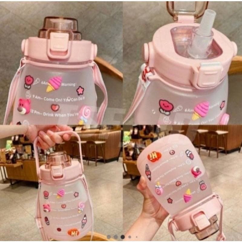 [Emperor] Botol Minum Anak Jumbo 1,3L Free Stiker Tumbler Gradasi Transparan BT07