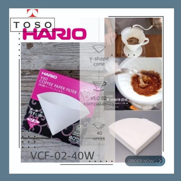 Filter Paper Hario V60 Size 02, Coffee Paper Filter Saringan Kertas