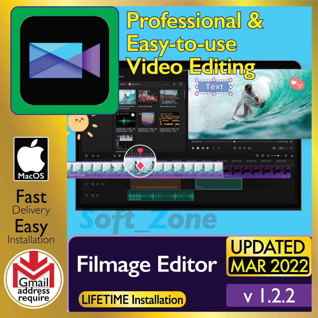 

Flmg Edtr 1.2.2 - Prfssnl & Esy-t-s Vd Edtng [mcOSX BgSr | Mntry Spprt] - Dgtl Dwnld