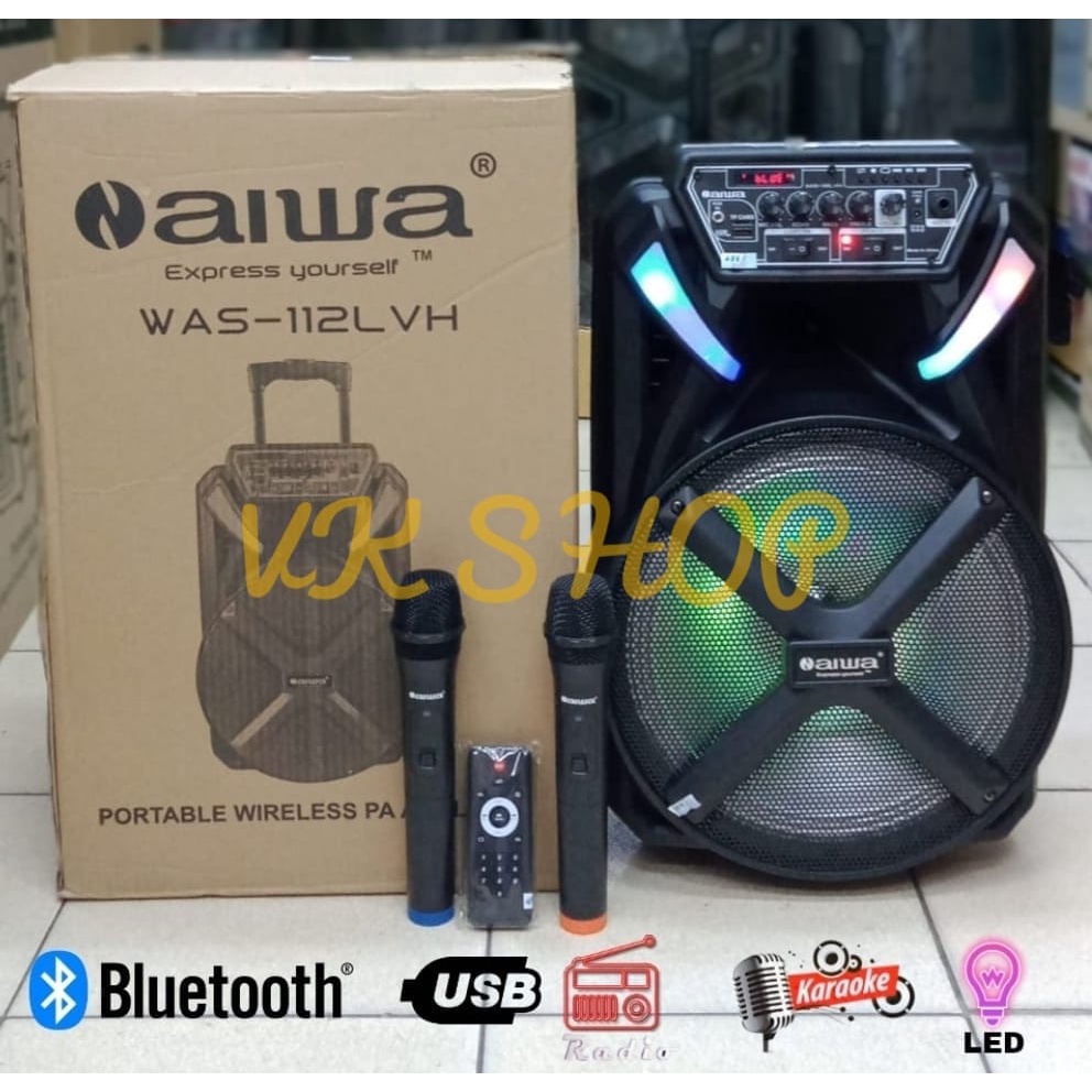 Speaker Portable Naiwa Was 112 LVH Original 12Inch Aiwa Was 112LVH