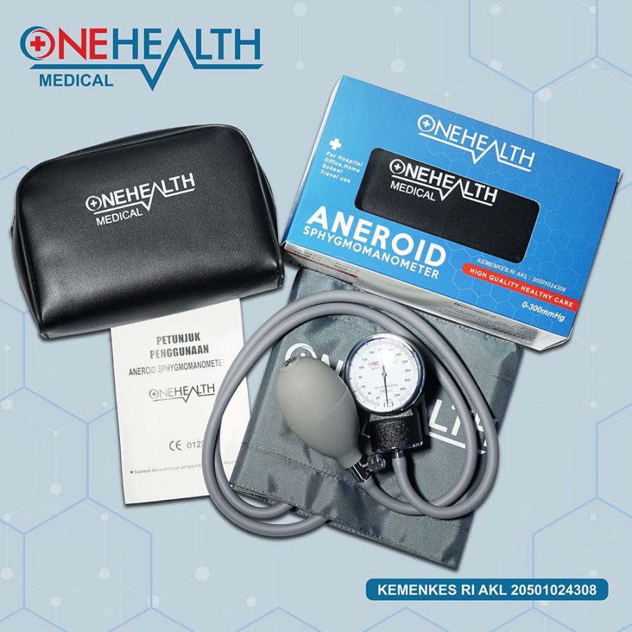 Aneroid Sphygmomanometer Tensi Meter 300mmHg ONEHEALTH