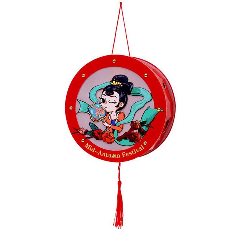 [Elegan] Diy Lampion Imlek Mid-autumn Festival Dekorasi Bunny Lantern Proyeksi Stereo Kertas Kertas Lampu Kelinci Lentera Anak Bunga Dan Lentera Bunga Cahaya Lampu