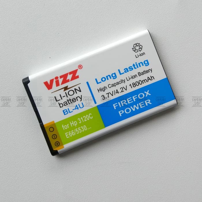 BARU  Baterai Vizz Double Power Original Nokia BL-4U BL4U Batre Batrai Ori