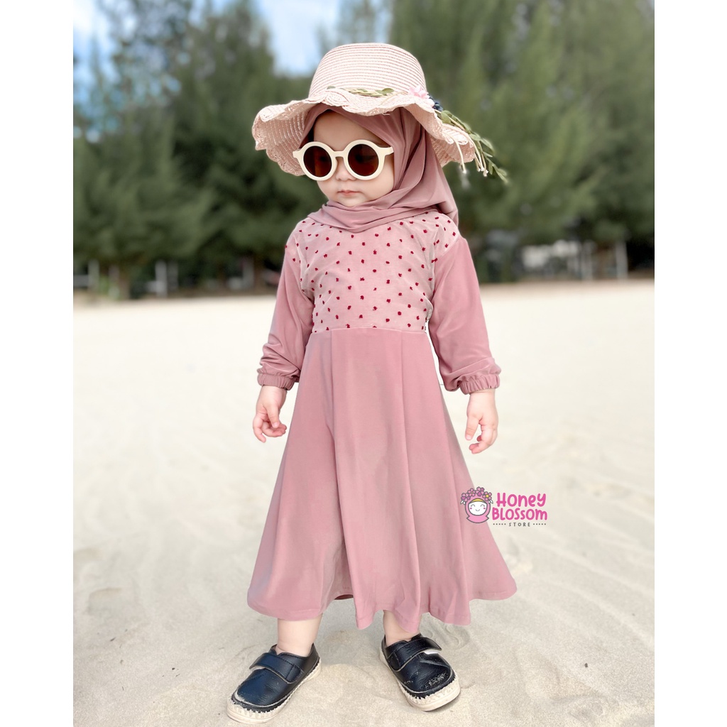 HONEYBLOSSOM gamis bayi perempuan 0 6 bulan / gamis bayi perempuan 1 tahun alesha