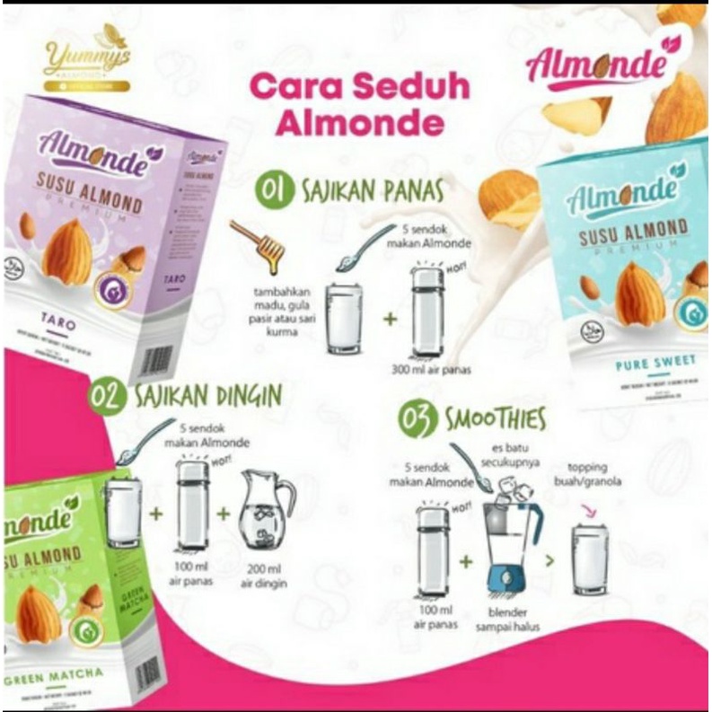 ECER / SACHET ALMONDE premium almond milk / Cocok untuk program hamil dan ibu hamil / Susu hamil