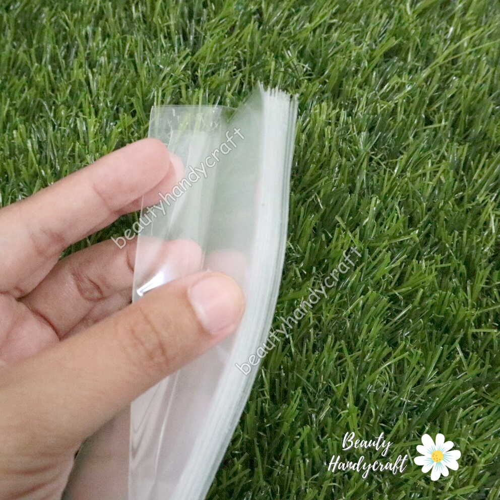 Plastik kaca 10x12  cm tanpa perekat untuk suvenir bros aksesoris