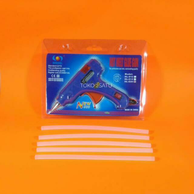 Glue gun/lem tembak + lem lilin stik