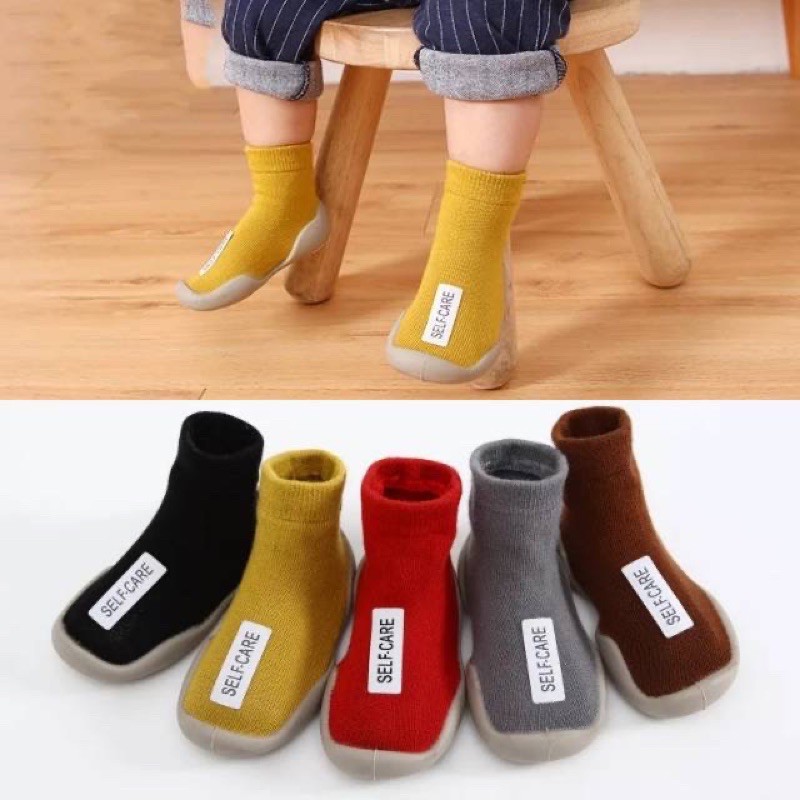 Sepatu Bayi Balita Laki Laki Tidak Licin Alas Kaki Bernafas Skidder Prewalkers Shoes Kaos Kaki Bayi