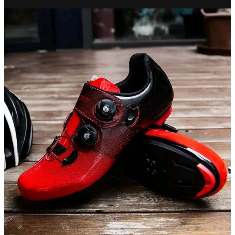 Promo Sepatu Cleat Sepeda Roadbike Shoes Road Bike 2 in 1 MTB Clit Pengunci Speed Sport Bike Bicycle Boa Spatu Sepeda Balap