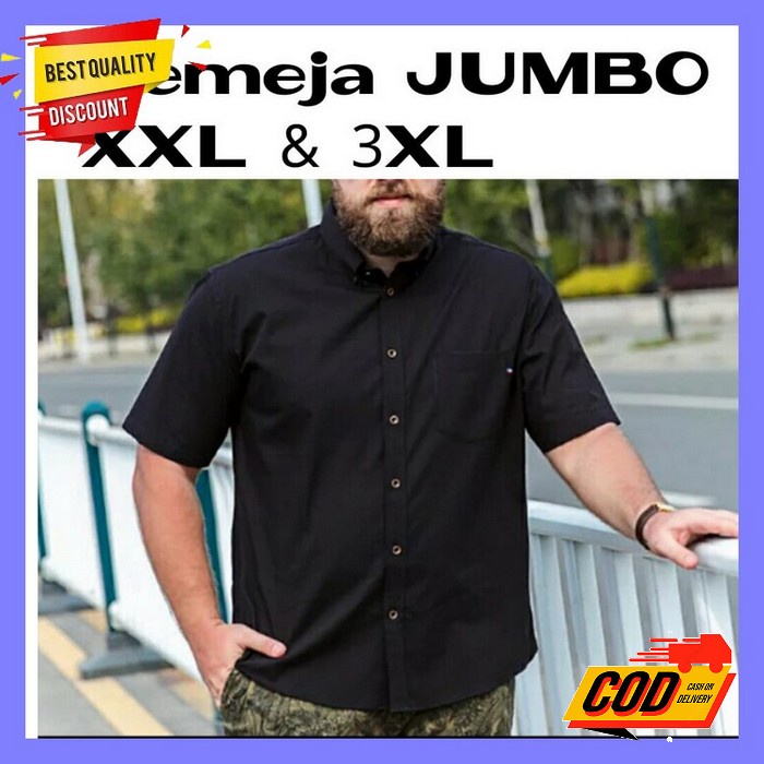Kemeja Pria Lengan Pendek Putih Polos Branded Sisa Export Kemeja Tanga Topfashion Kemeja Big Size/Ju