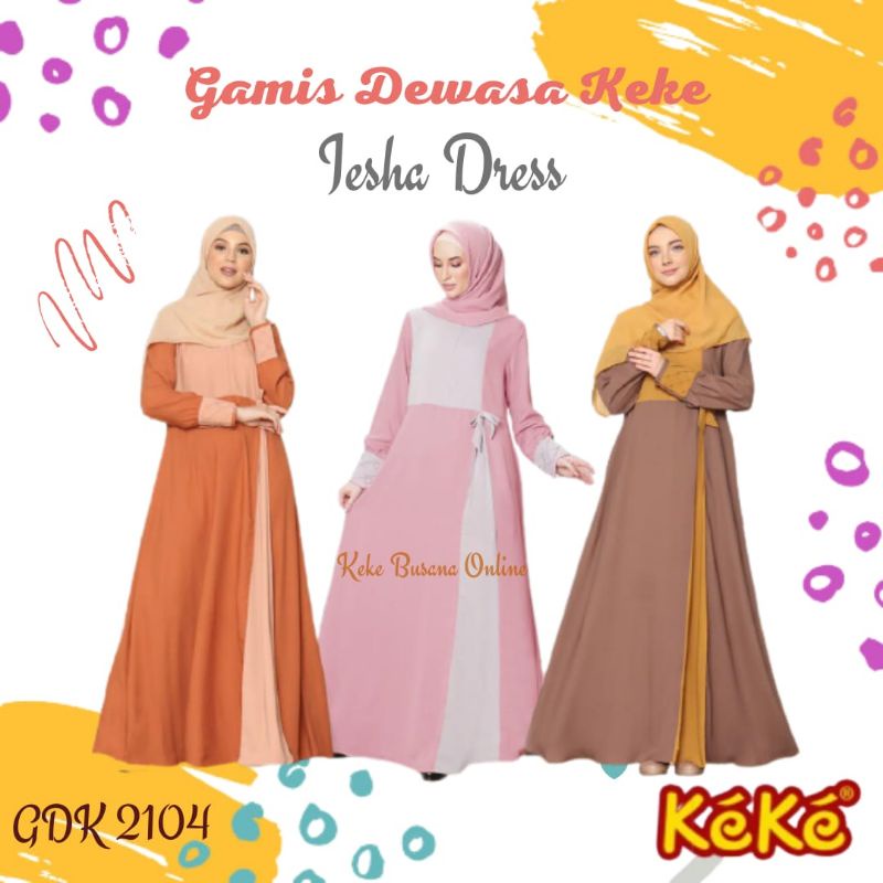 Gamis Dewasa Keke ~ Iesha Dress GDK 2104~