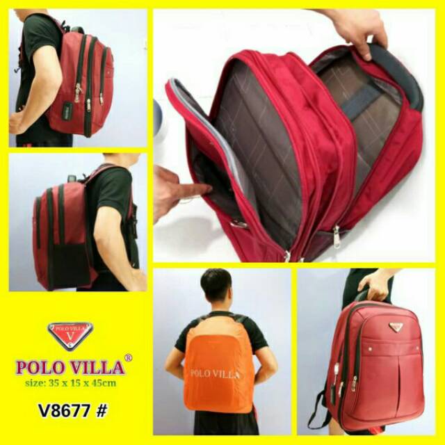 TAS PRIA RANSEL IMPOR BRANDED POLO VILLA 8677