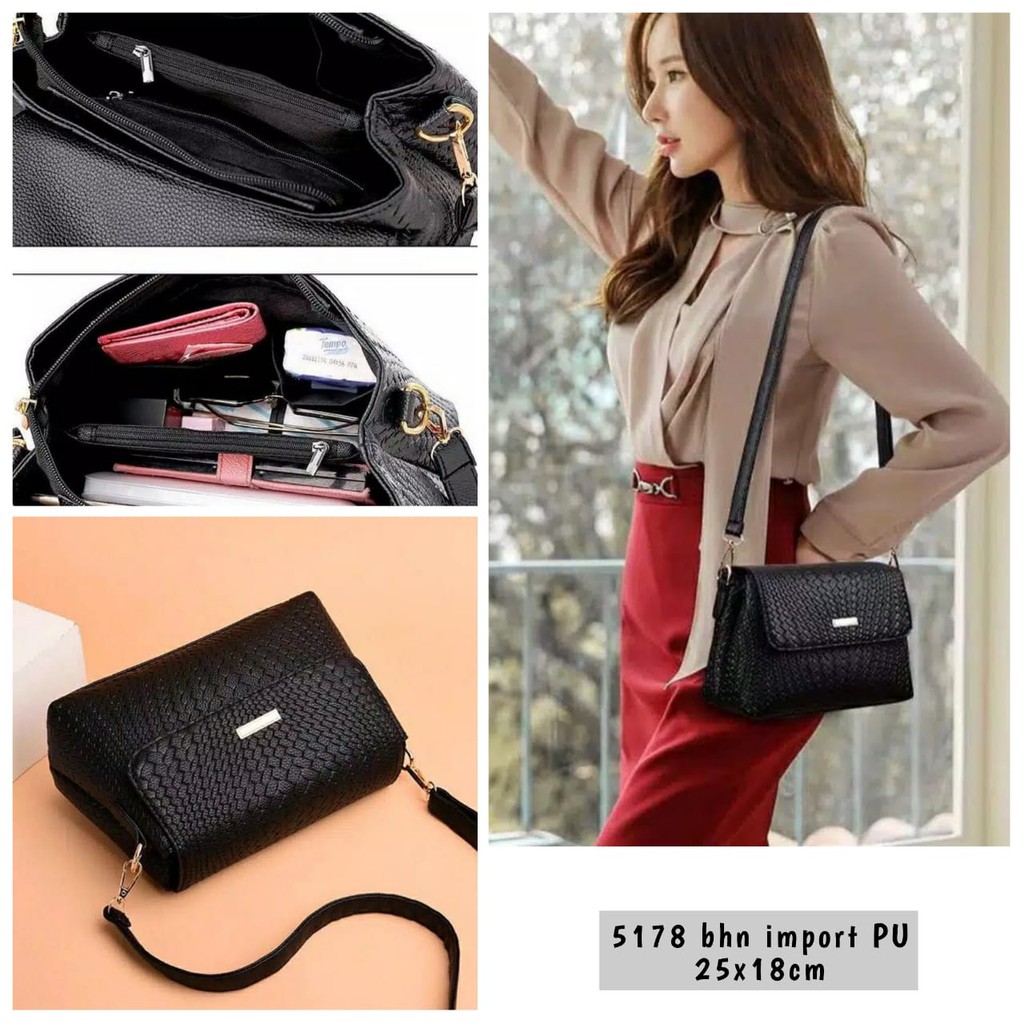 TAS SLEMPANG IMPOR BAHAN PU / KODE 5178