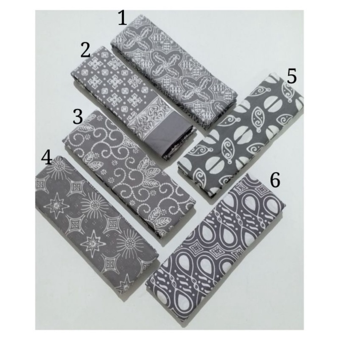 KAIN BATIK CAP WARNA ABU ABU GREY / BATIK CAP DUA WARNA 2 X 1 METER