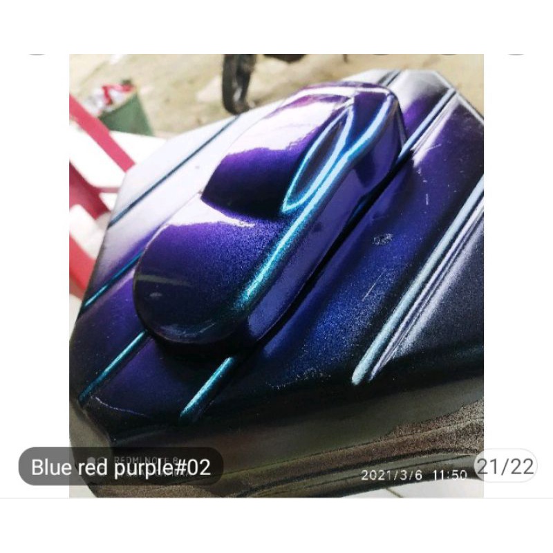 blue red purple 100ml cat bunglon 3 warna