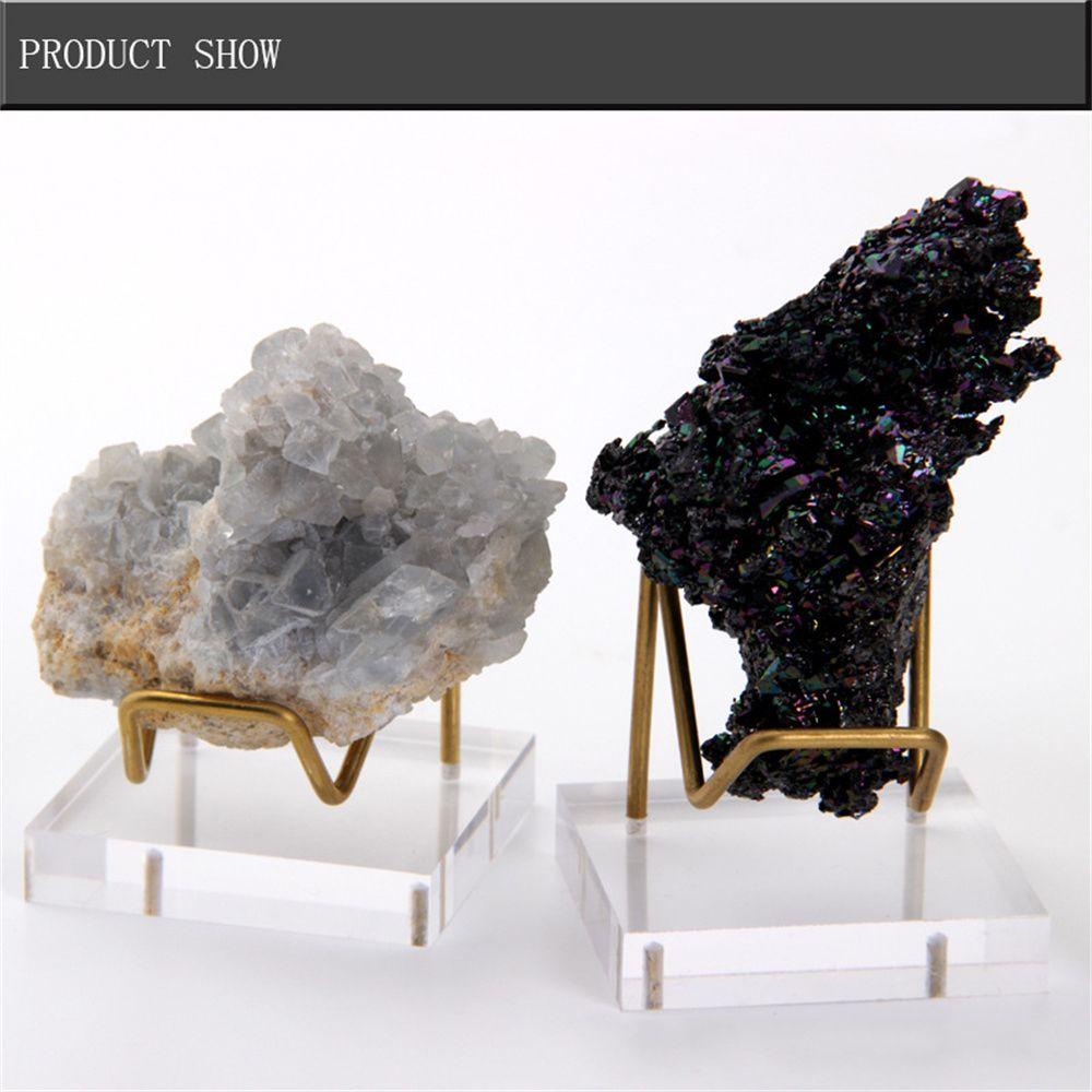 Solighter Base Holder Batu Permata Kristal Mineral Geode Bahan Metal