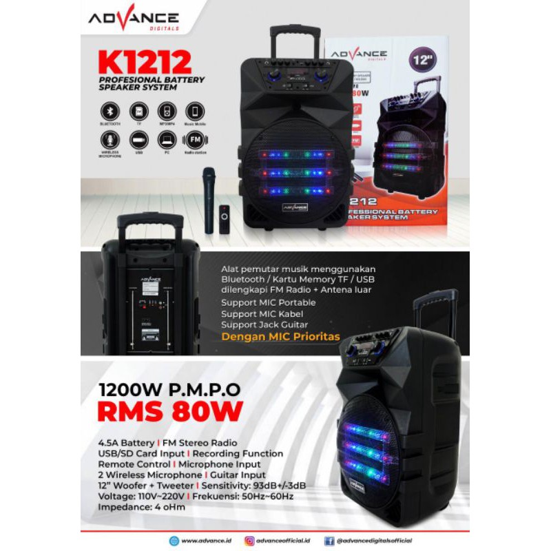 portable advance K1212