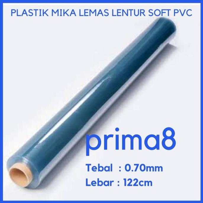 

BISA COD Plastik Mika Lemas Soft PVC Bening Tebal 0,70mm Lebar 122cm, Meteran TERUJI Kode 516