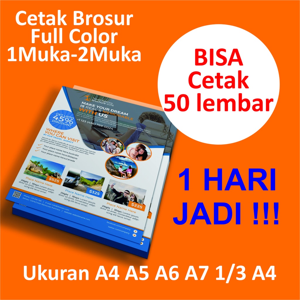 

BROSUR MURAH A4 A5 A6 A7 BAHAN AP120gsm