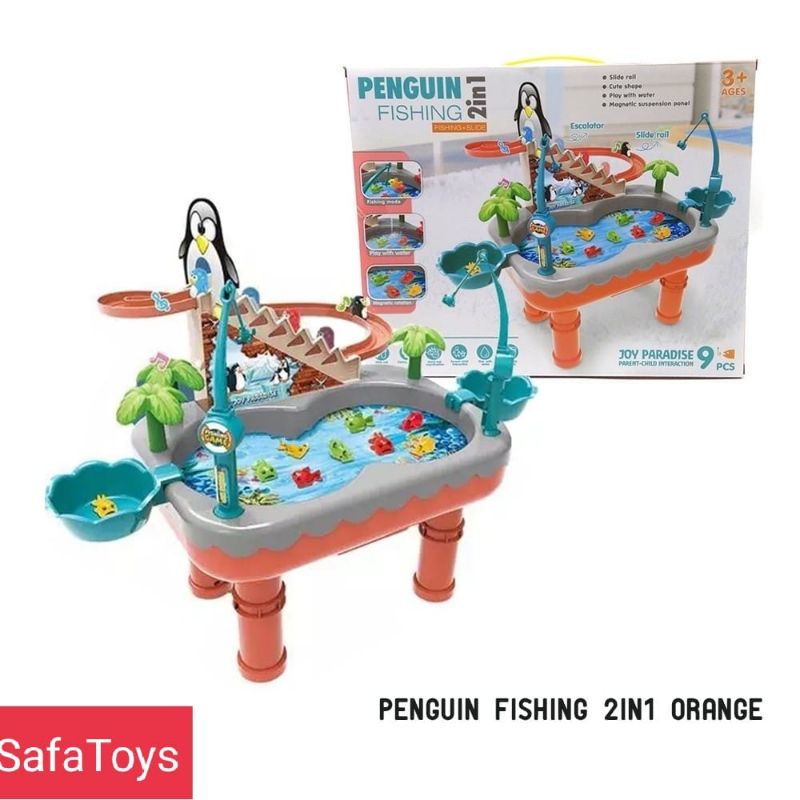 Mainan Anak Penguin Fishing 2in1