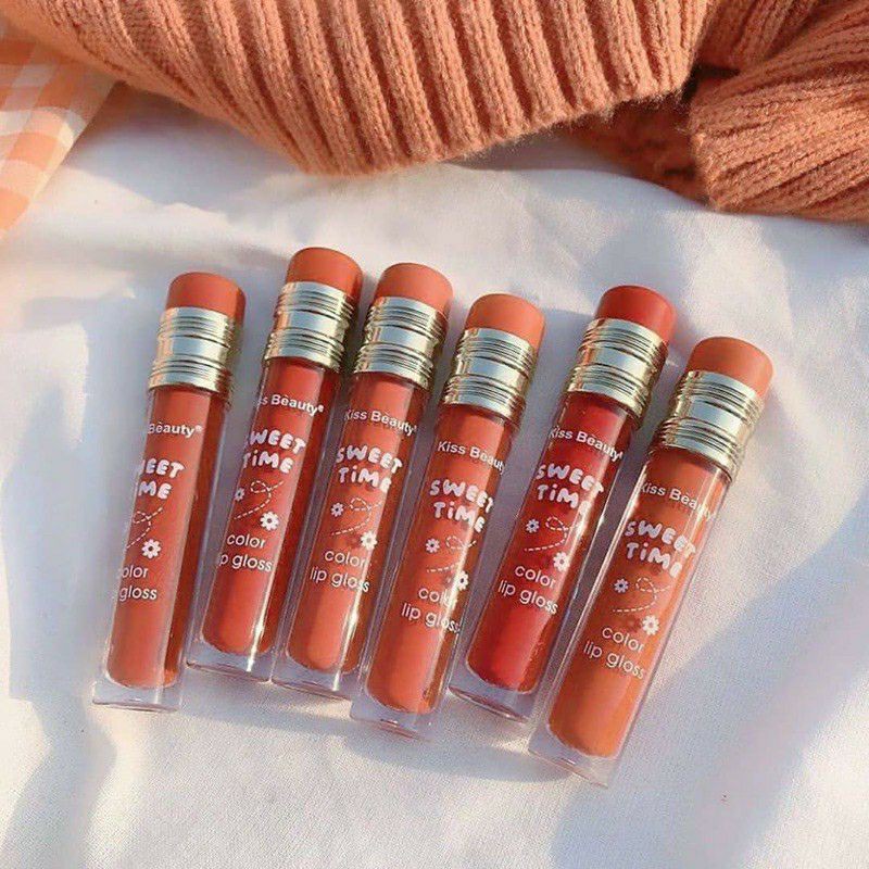 [6PC] KISS BEAUTY LIP GLOSS MATTE KISS MEE/Lip gloss sweet time/lip matte chocolate