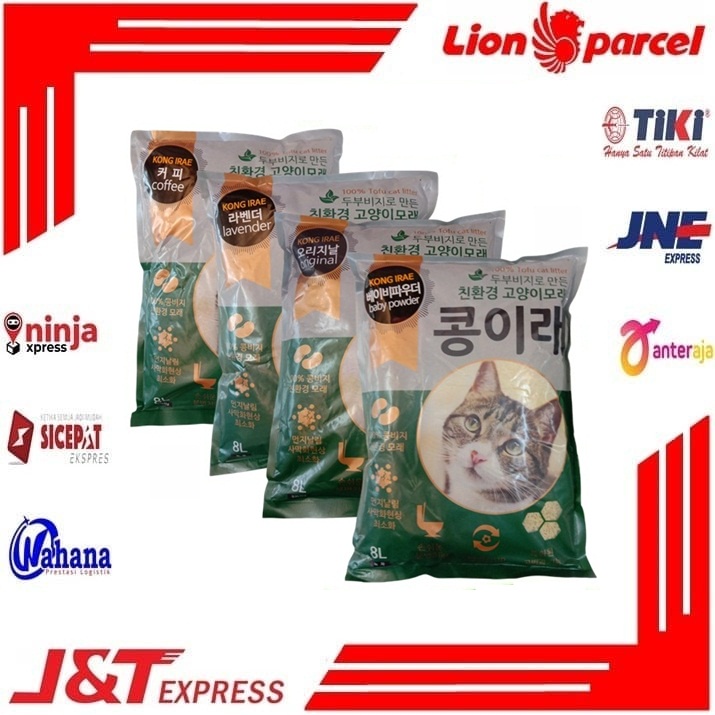 ( Ekspedisi ) Kong Irae Tofu Clump 8 Liter - Pasir Kucing Kongirae 8L