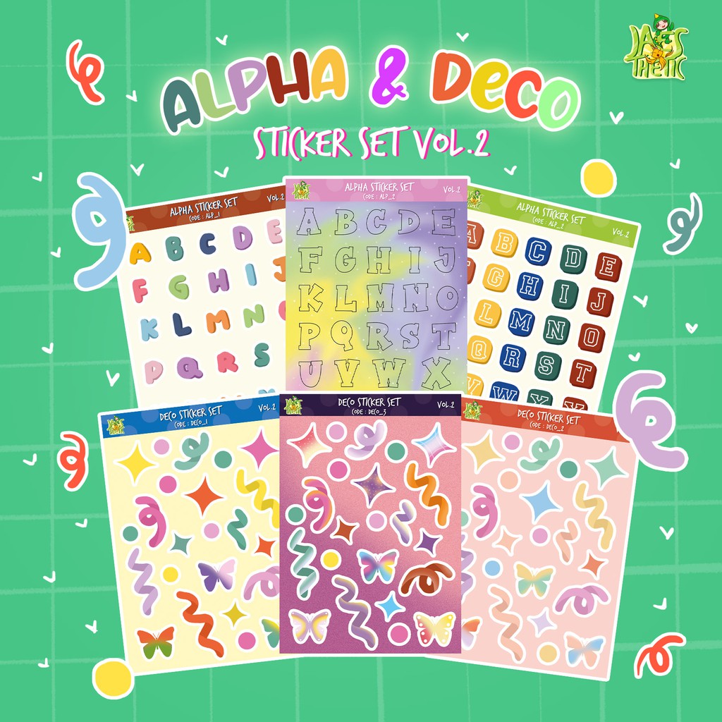 

JAESTHETIC DECO & ALPHA STICKER SET | VOL.2