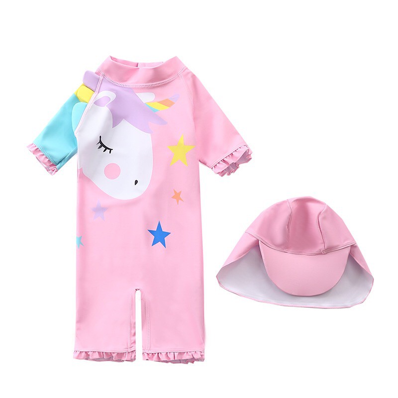 Baju Renang Jumpsuit Unicorn Swimsuit Renang Unicorn dan Dino Pakaian Renang Unicorn LUCU JR