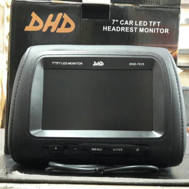 DHD 7015 Headrest Monitor Mobil Bantal Sandaran Kepala - Layar 7 inch warna hitam