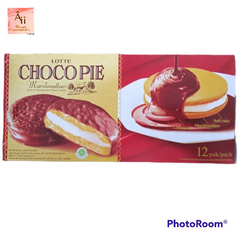 

1pak Lotte choco pie coklat / keju netto 28 gr isi 12 pcs