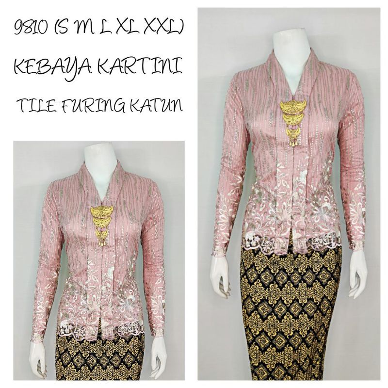 Indah KEBAYA TILE KARTINI MODERN LENGAN PANJANG Furing Katun KEBAYA WISUDA KEBAYA KATUN KEBAYA AKAD KEBAYA MODERN S M L XL XXL XXXL 9810-3