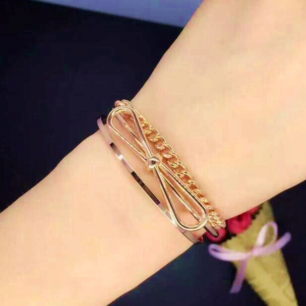 Gelang Gold Plated Wanita Korea Trend Masa Kini Hadiah Import Bangkok GC005 3in1