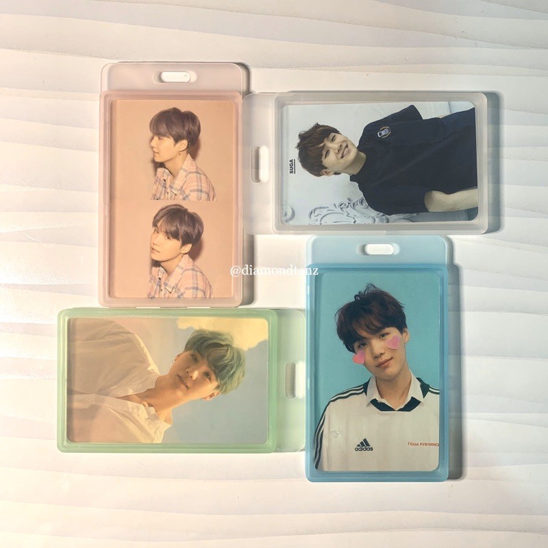 pc photocard holder id card holder bening clear bts svt kpop