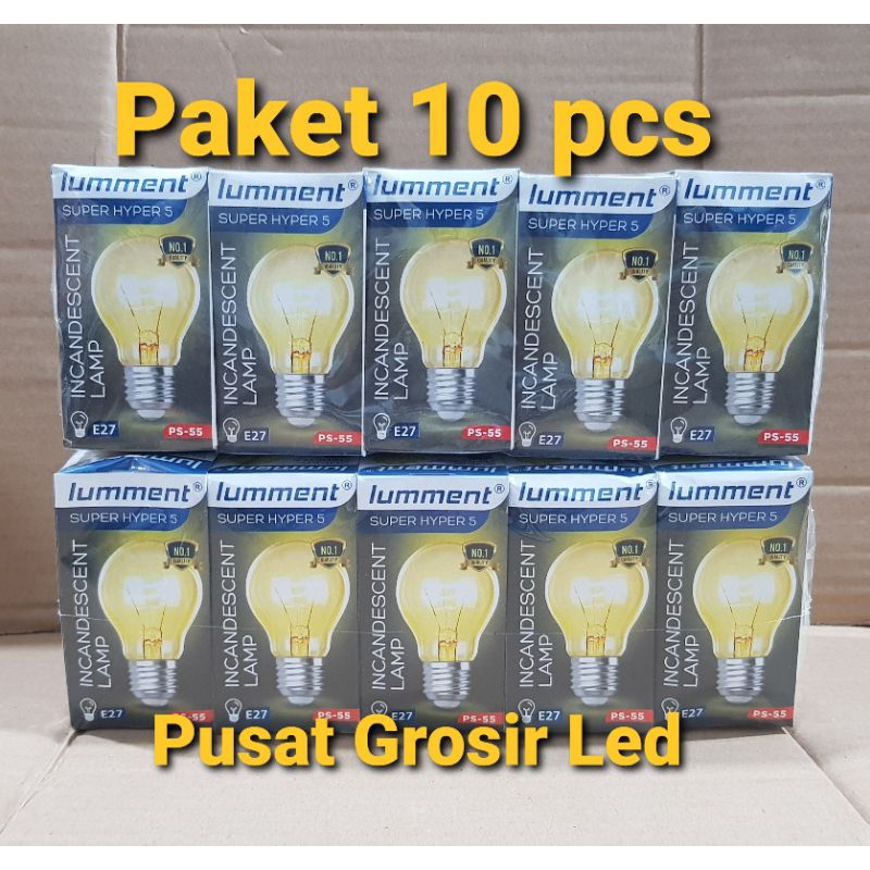 Paket 10 pcs Bohlam Pijar Lumment 5 watt Super Hyper