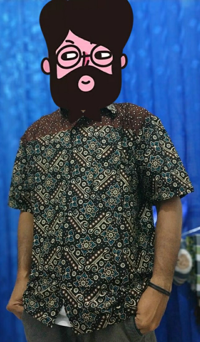 Bswart Batik Hrb026 M.l.xl.xxl Hem Pendek Padi Pekalongan Baru Batik Pria Murah