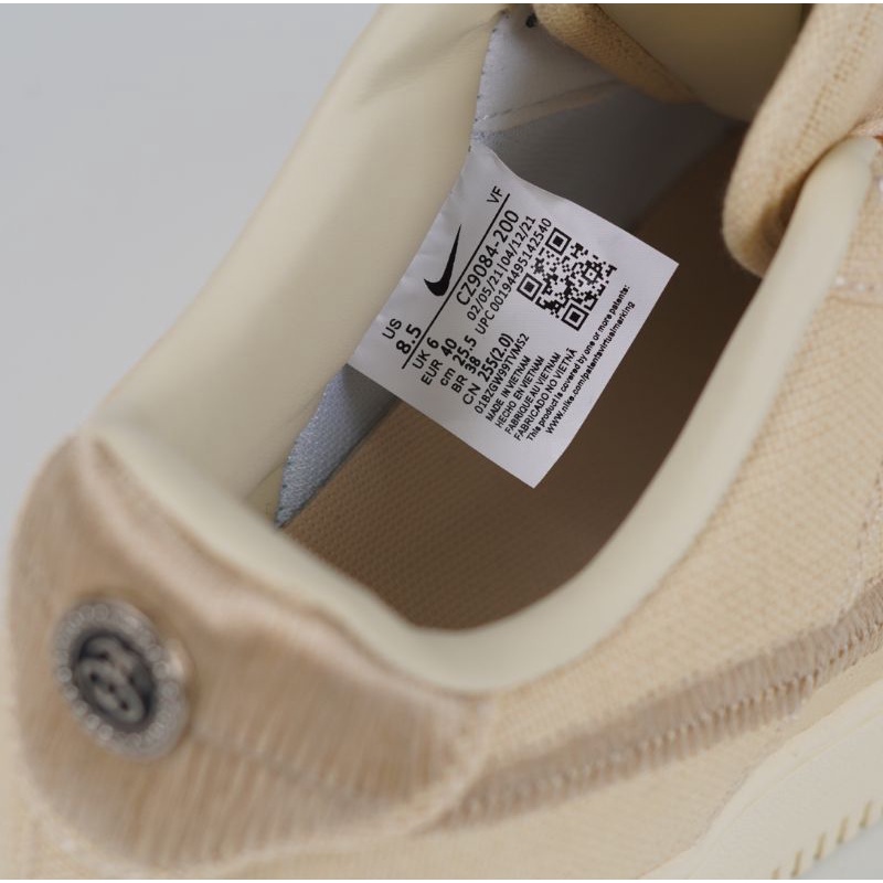 Sepatu Nike Air Force 1 Low X Stussy Fosl Cream 37_ 44 100% BNIB