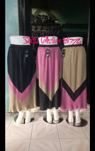 Rok Wanita Plisket (BB 50-100 Kg / All Size)