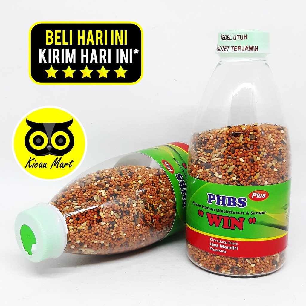 PAKAN MAKANAN HARIAN BURUNG BRANJANGAN SANGER BIJI BIJIAN MILET PHBS WIN JAYA MANDIRI BOTOL PHBSPJM