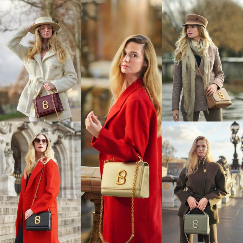 ALVA SLING BAG Light Tan dan Gold by Buttonscarves