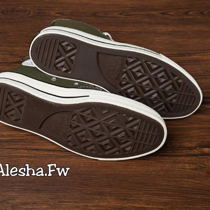 Stok terbatas.. Sepatu Converse 70s HI Hijau Army / Converse 70's Hight Green  / Converse 70s Olive 