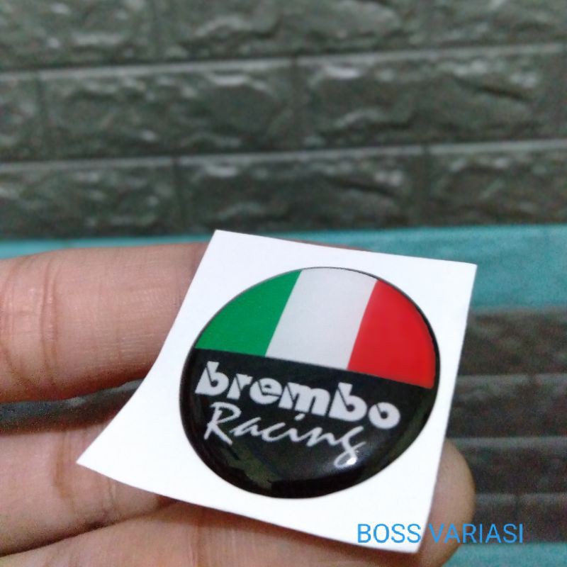 Stiker Brembo Kaliper Bahan Resin Timbul