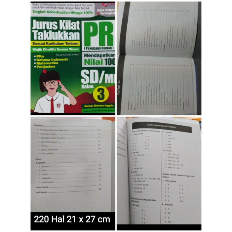 Buku Tema 1, 2, 3, 4, 5, 6, 7, 8 Kelas 3 SD Latihan Soal Matematika Tematik Agama Islam pai-Jurus kelas 3
