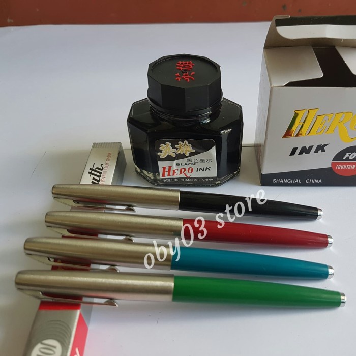 

Buruan Paket Murah.. Fountain Pen. Pena Hero Youth 401 Dan Hero Ink 50Ml Terlaris