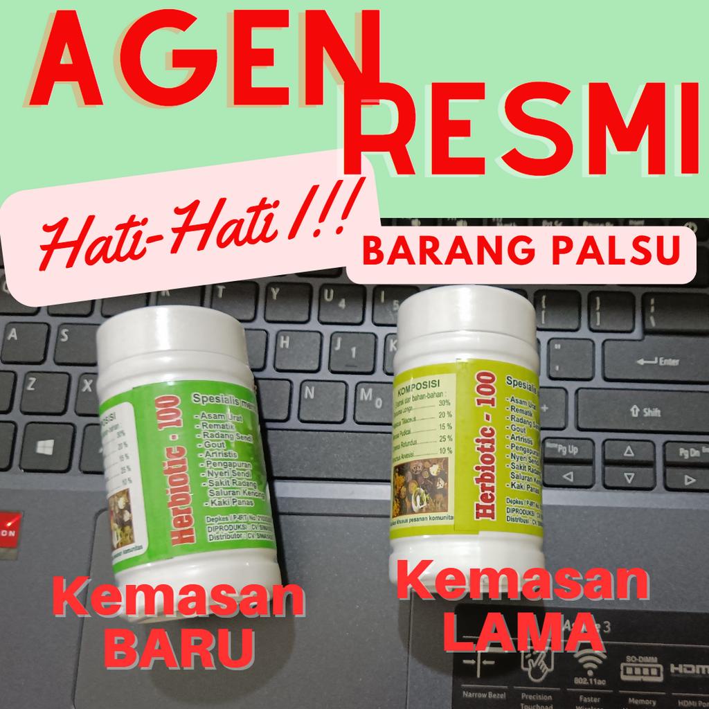 BERKWALITAS Herbiotic-100 ASLI ORIGINAL PASTI SEMBUH HATI2 BARANG TIRUAN Herbiotik