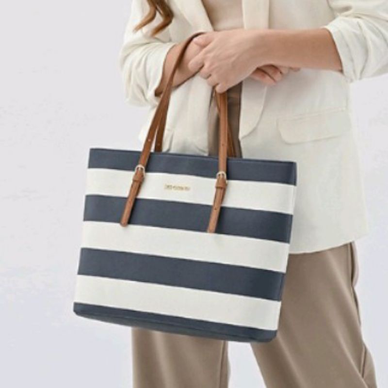 Tote bag stripe blue Les Catino (Baru)