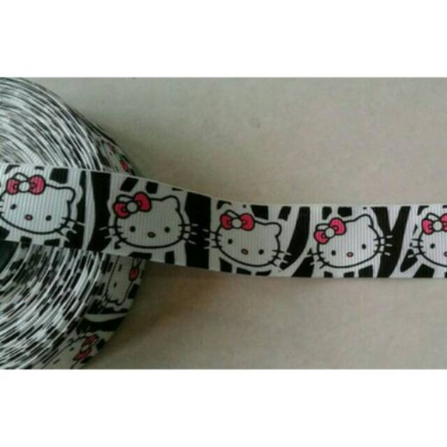 

Pita grosgrain 2,2cm kitty zebra