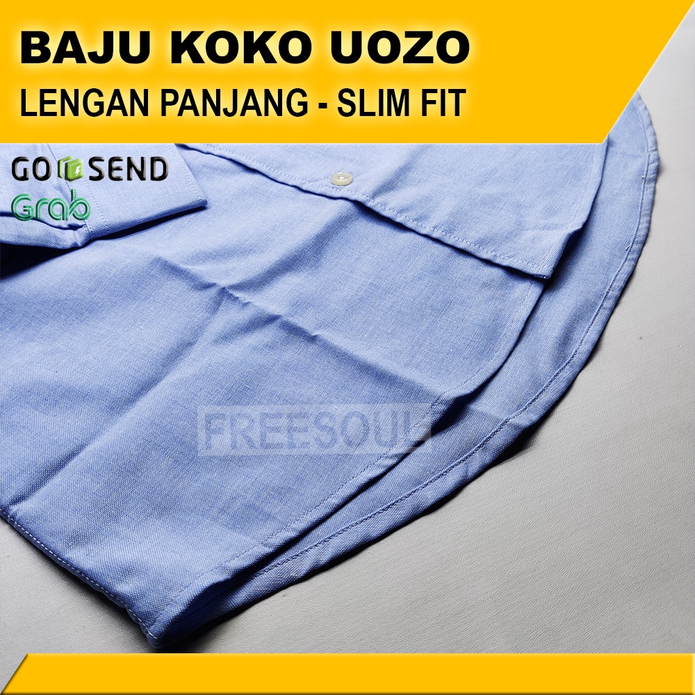 SLIM FIT Kemeja KOKO Pastel UOZO / Baju Koko / Baju Muslim Lengan PANJANG