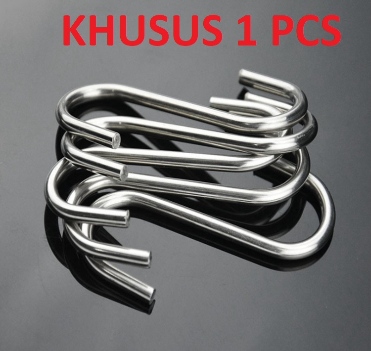 Cantelan Perabotan Dapur Stainless  Gantungan Hook Serbaguna S 1 PCS