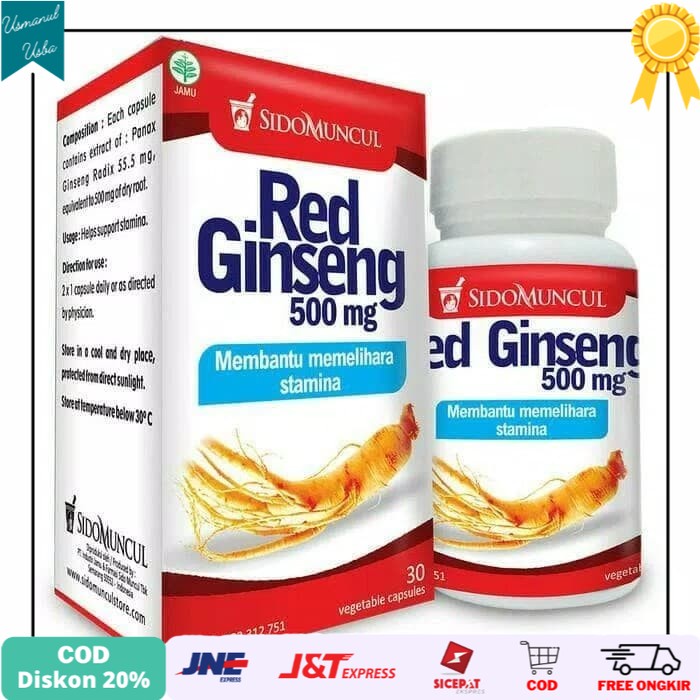 

◾COD◾ sidomuncul red ginseng isi 30