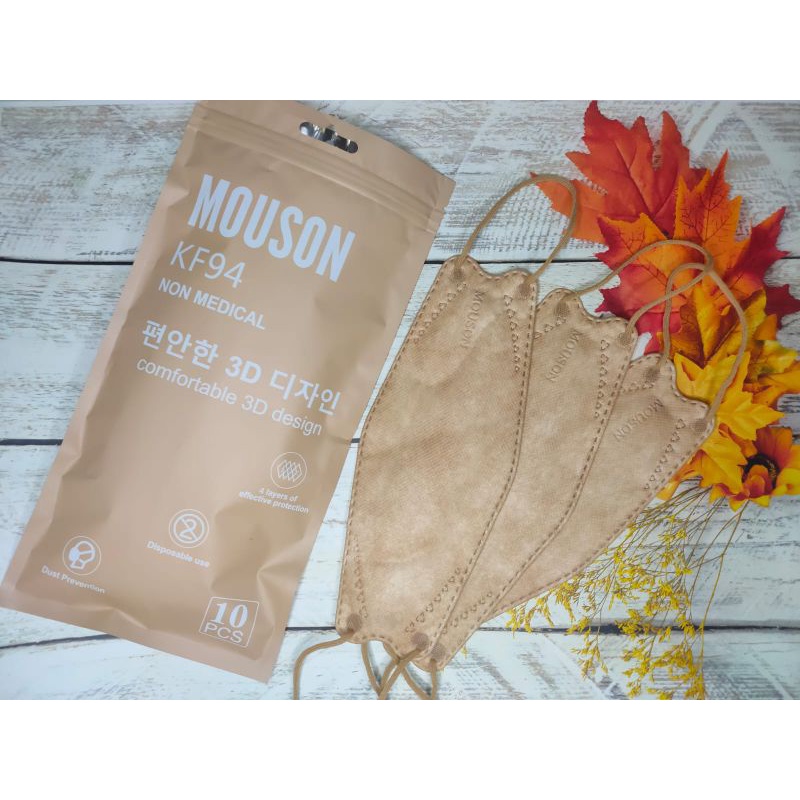 Masker KF94 Mouson - Coklat (Cream)